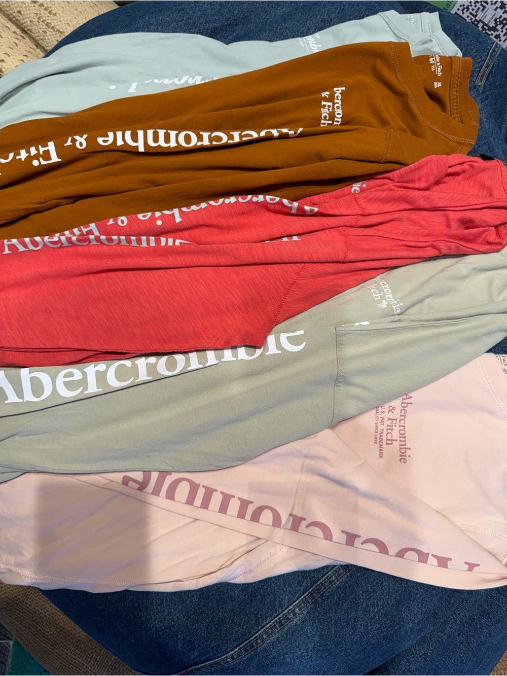 Abercrombie & Fitch Pastel & Bright Logo Tee Set of 5 - Picture 2 of 2